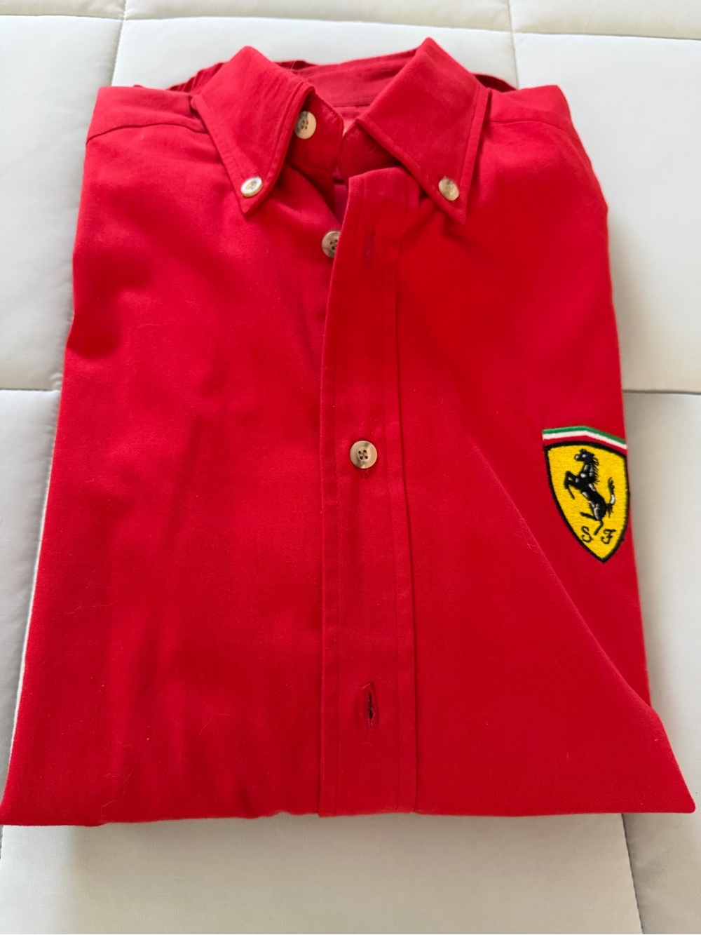 Ferrari Red long sleeve dress shirt Medium